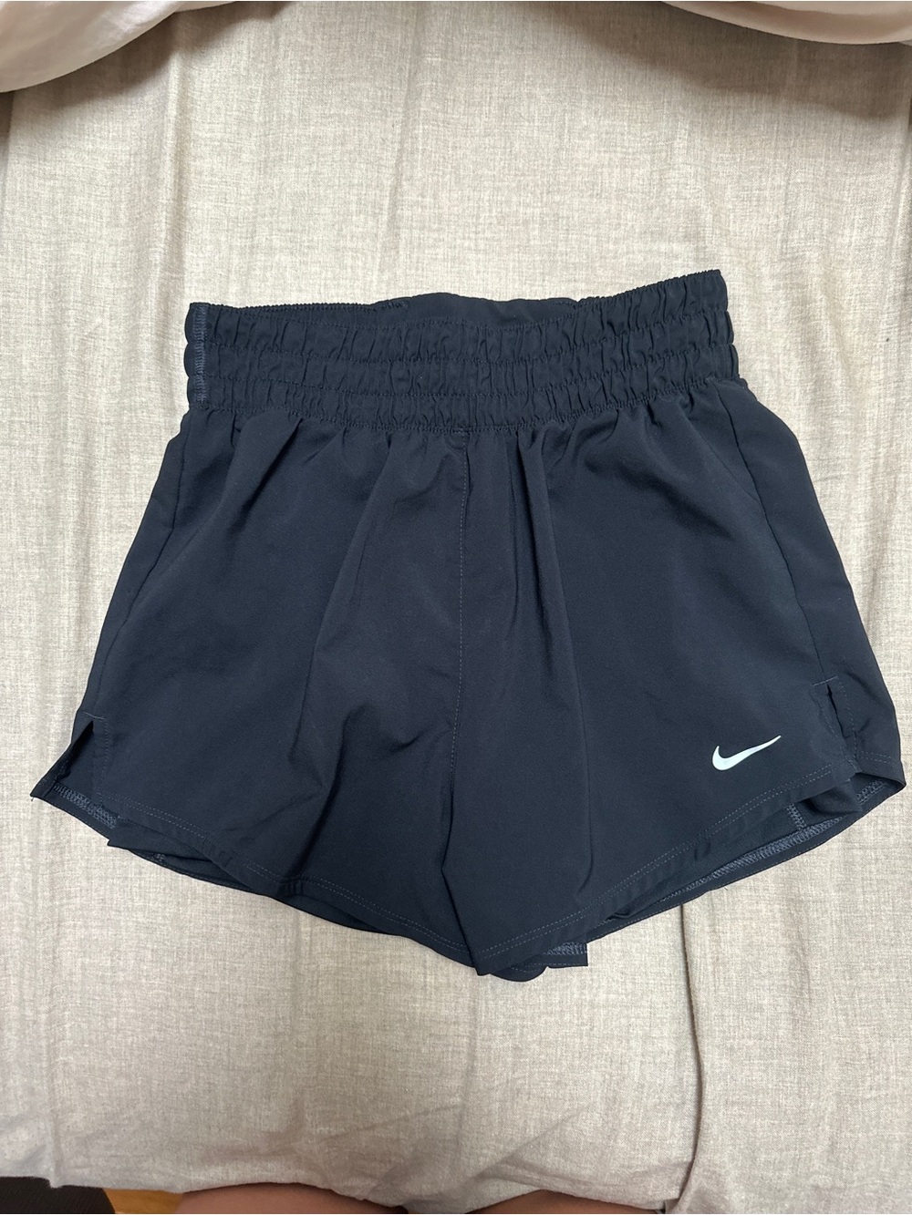Nike One Women's 2-in-1 Built in Shorts - Black Athletic Running Shorts